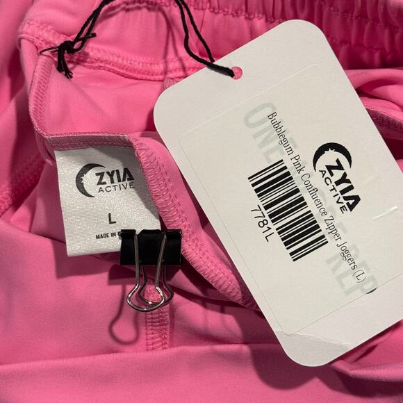 NEW Zyia Jogger Confluence Pull On Athleisure Minimalist Lounge Pink Size Large - Picture 2 of 4